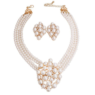 The Heirloom Pearl Layered Choker Set – Gold &amp; Cream