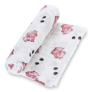Oink Oink Pig Muslin Swaddle Blanket