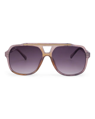 DAX Astrid Purple oversized aviator sunglasses