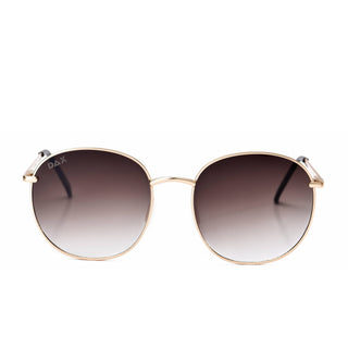 DAX Georgie Brown large round sunglasses
