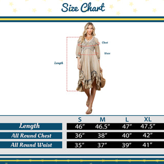 Vintage Soul Embroidered Patchwork High-Low Midi Dress