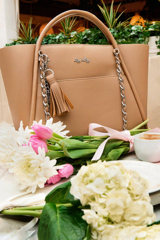 Itzy Ritzy Boss Tote Diaper Bag - Chai Latte