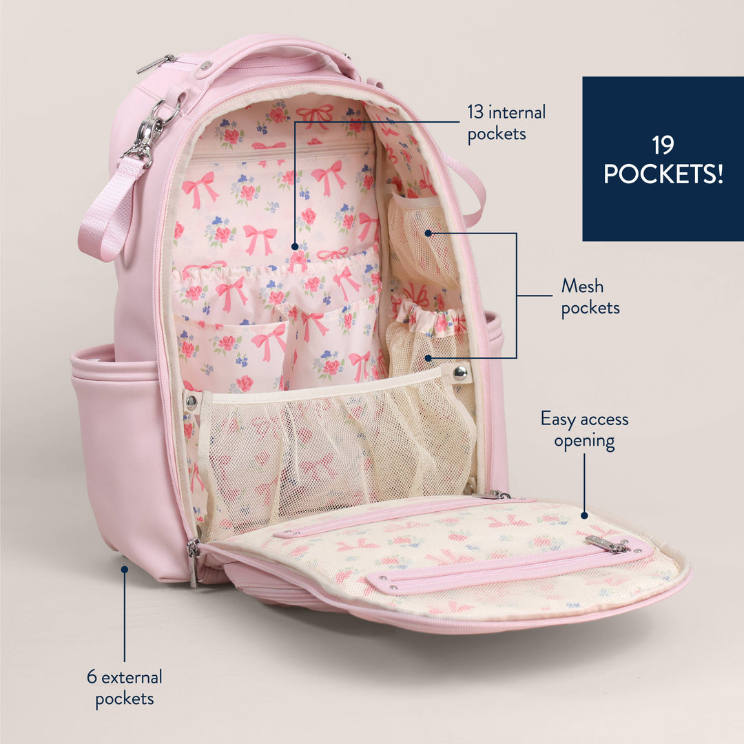 Itzy Ritzy - *NEW* Ribbons & Roses Boss Plus™ Backpack Diaper Bag