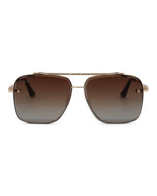 DAX Dallas Brown modern aviator sunglasses