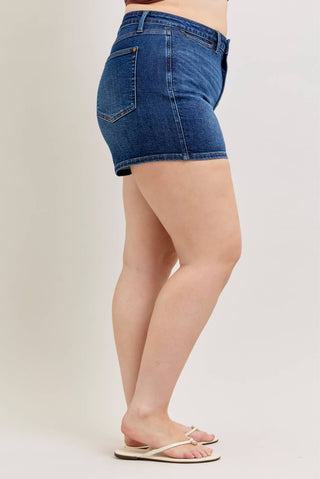 The Everyday Slim High Waist Denim Short (Plus) – Judy Blue