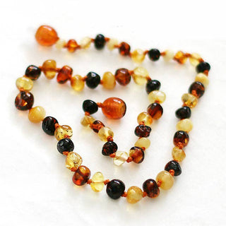 Healing Amber Multicolor Baltic Amber Necklace - 11 Inch