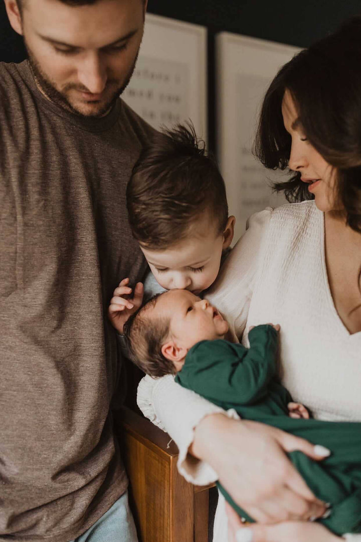 Bamboo - Ribbed Forest Green Ribbed Knotted Gown