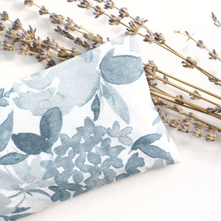 Lavender eye pillow with leaf shadow print