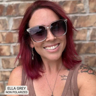 DAX Eyewear | Ella Oversized Square Sunglasses | Black, Grey & Brown UV400