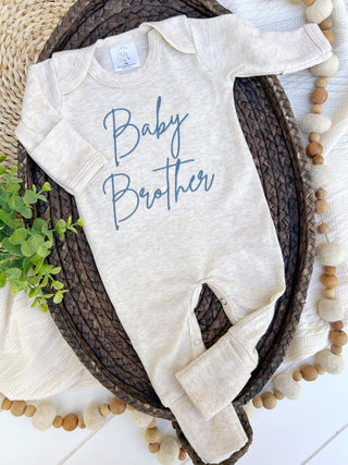 Wonderfully Made Baby Brother Embroidered Romper - Blue