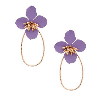 The Lavender Bloom Hoop Earrings