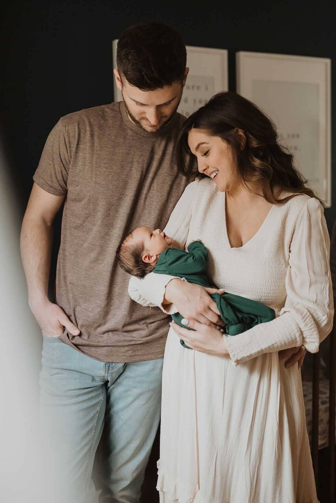 Bamboo - Ribbed Forest Green Ribbed Knotted Gown