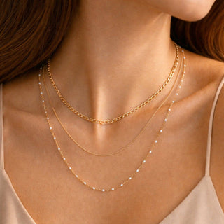 Hey Beautiful 18K Gold Plated Tarnish-Resistant Layered Chain Necklace
