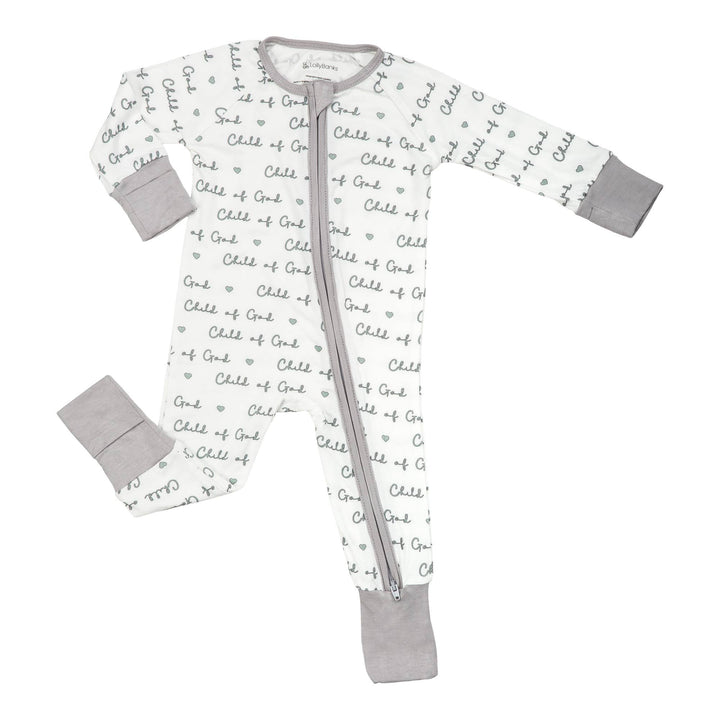 Child Of God Baby Bamboo Pajamas, 2-Way Zipper Baby Romper: 06-12 Months