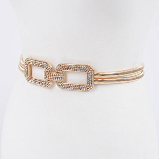 Date Night Double Link Rhinestone Stretch Belt
