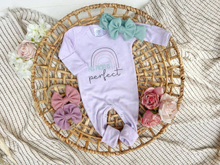 Wonderfully Made His Plan Is Perfect Baby Romper - Pink