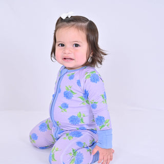 LollyBanks You Had Me at Hydrangea Bamboo Baby Pajamas
