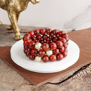 Fall Glow Chunky Beaded Bracelet Set – Set of 3
