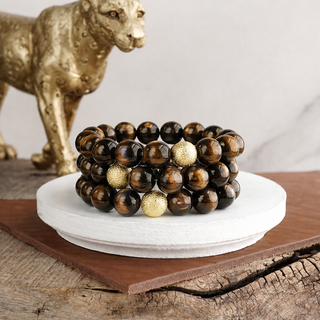 Fall Glow Chunky Beaded Bracelet Set – Set of 3