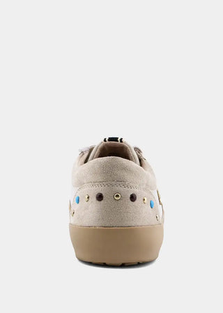 Shu Shop Light Grey Star Sneakers | Embellished Low-Top Shoes
