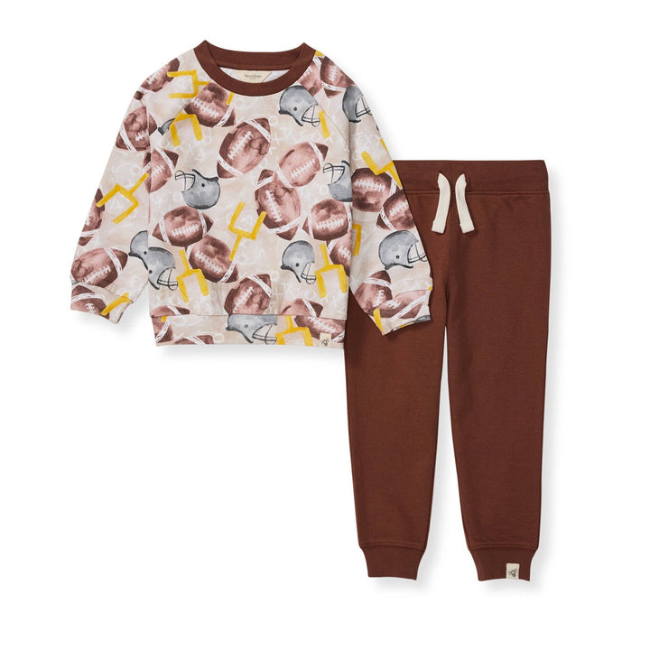 Burt's Bees Baby - Football Season Organic Sweatshirt and Pants Infant Set