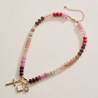 Keepsake Charm Trio Beaded Necklace