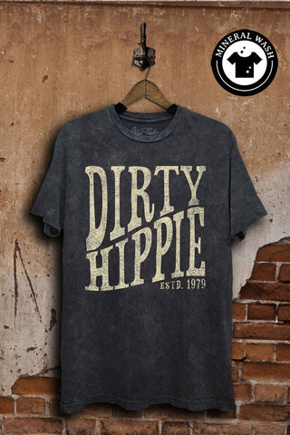 Dirty Hippie Black Vintage Mineral Wash Graphic Tee