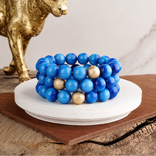 Fall Glow Chunky Beaded Bracelet Set – Set of 3