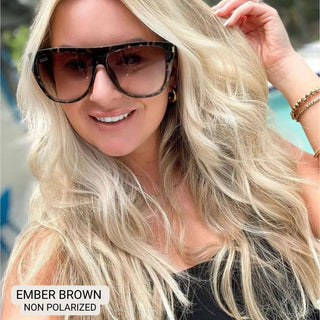 DAX Eyewear | Ember Oversized Square Sunglasses | Brown UV400