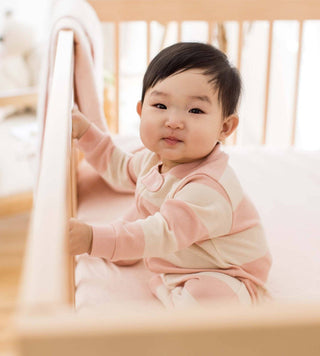 Burt's Bees Baby Rugby Stripe Sleep & Play - Pink Sand