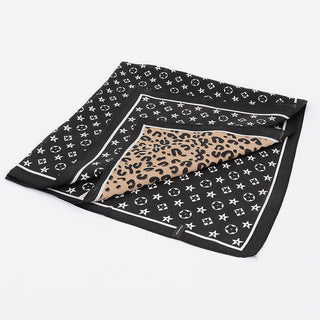 Café au Lait Leopard Star Bandana Scarf