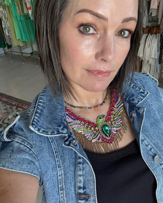 Phoenix Brooch Statement Necklace