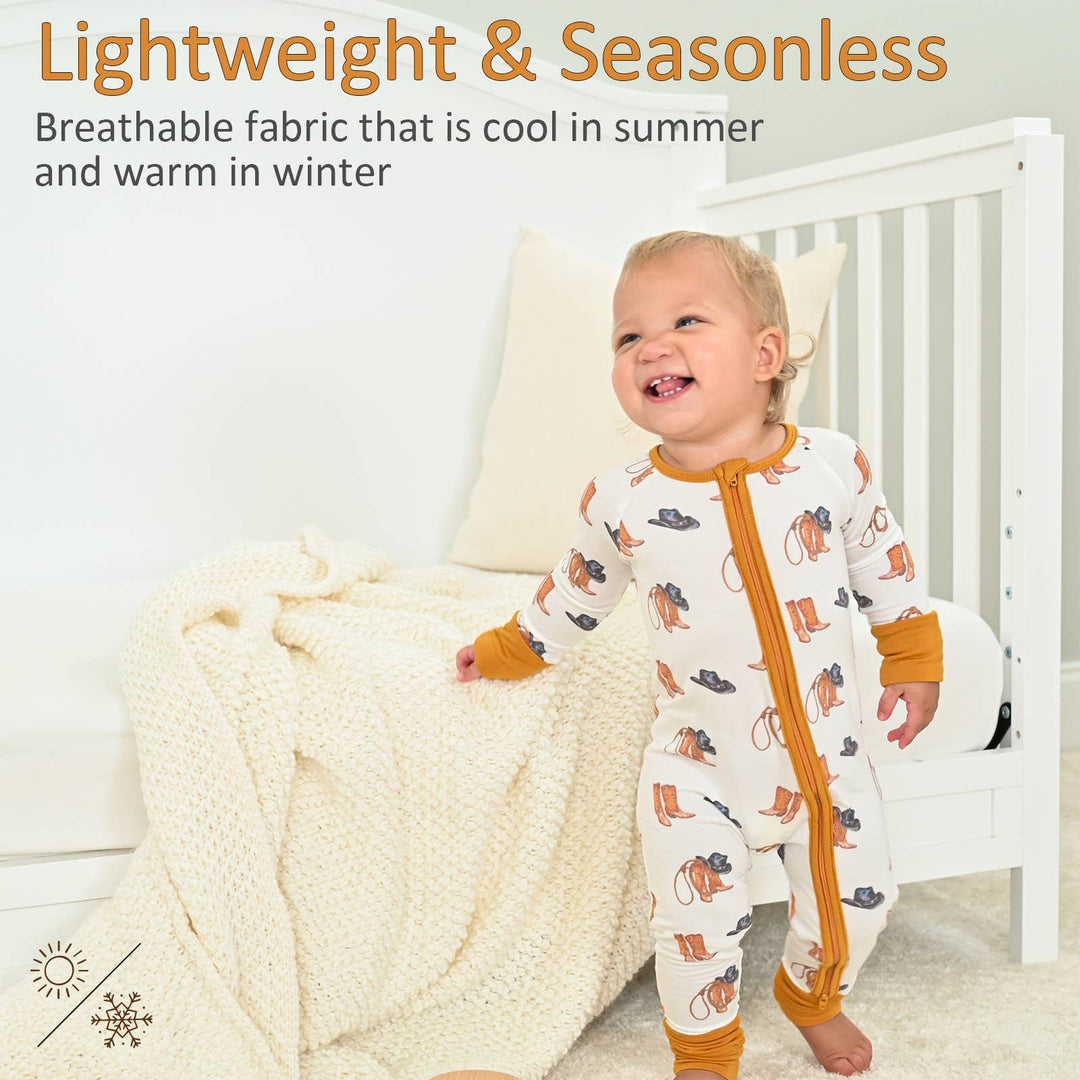 Life Is Better In Boots Bamboo Baby Sleeper Pajamas