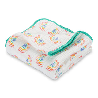 LollyBanks Somewhere Over the Rainbow Muslin Baby Quilt
