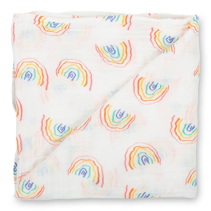 Somewhere Over The Rainbow Baby Swaddle Blanket
