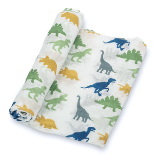 LollyBanks Rawr-Some Dinosaur Muslin Swaddle Blanket