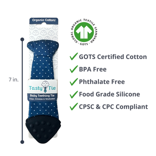 Tasty Tie 3-in-1 Organic Baby Teether & Crinkle Toy