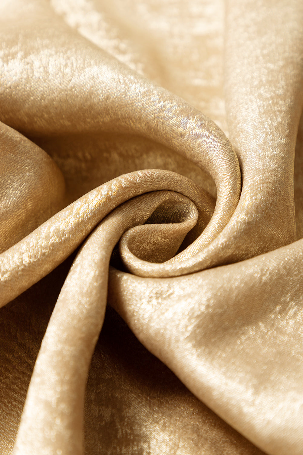 Gold Metallic Ruched Sleeve Back Knot Blouse