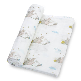 LollyBanks SomeBunny Loves You Easter Muslin Swaddle Blanket