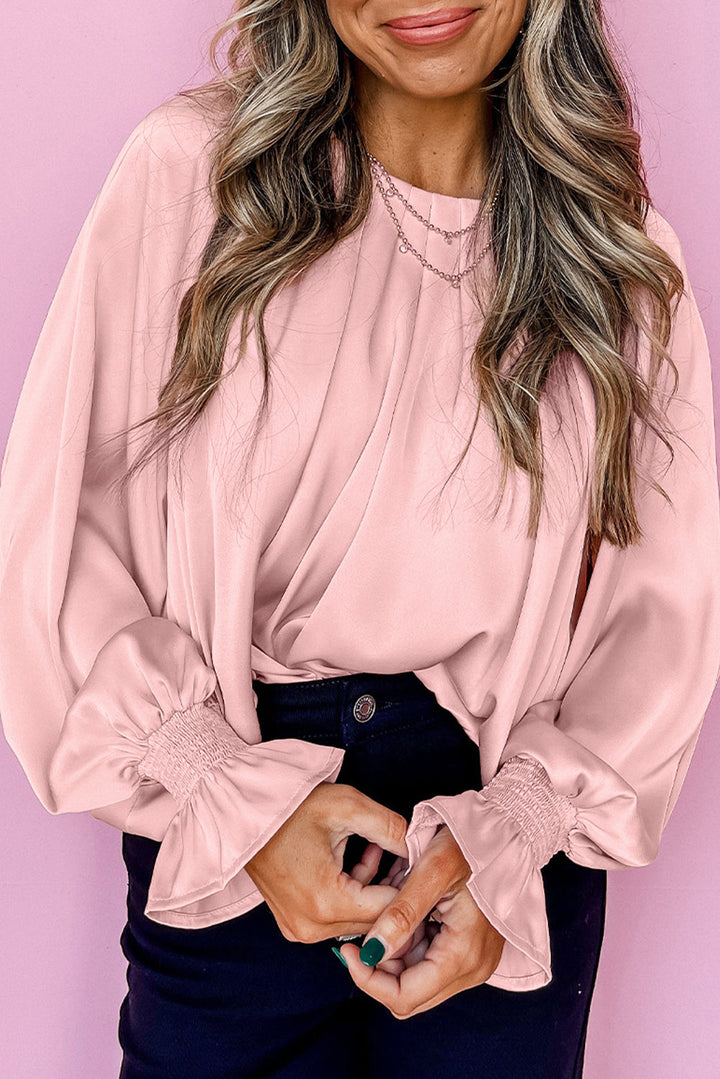 Petal Pink Satin Blouse