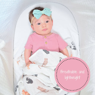 LollyBanks Here Kitty Kitty Muslin Swaddle Blanket
