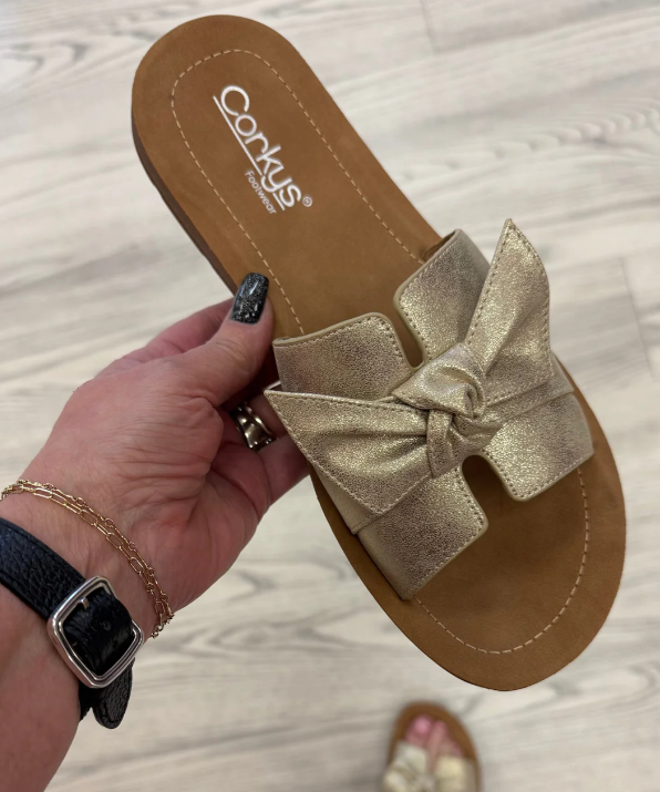Corkys "Rock The Bowt" Gold Sandals