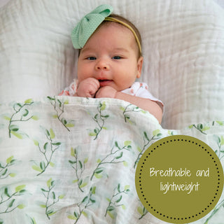 LollyBanks Relaxing Eucalyptus Muslin Swaddle Blanket