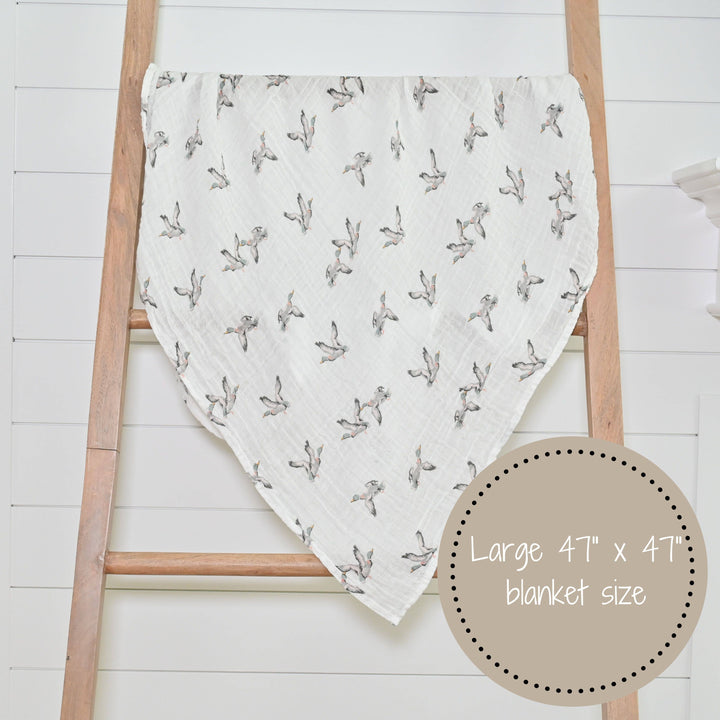 Quackin'up Muslin Swaddle Baby Blanket