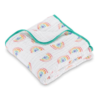 LollyBanks Somewhere Over the Rainbow Muslin Baby Quilt