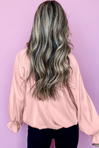 Petal Pink Satin Blouse