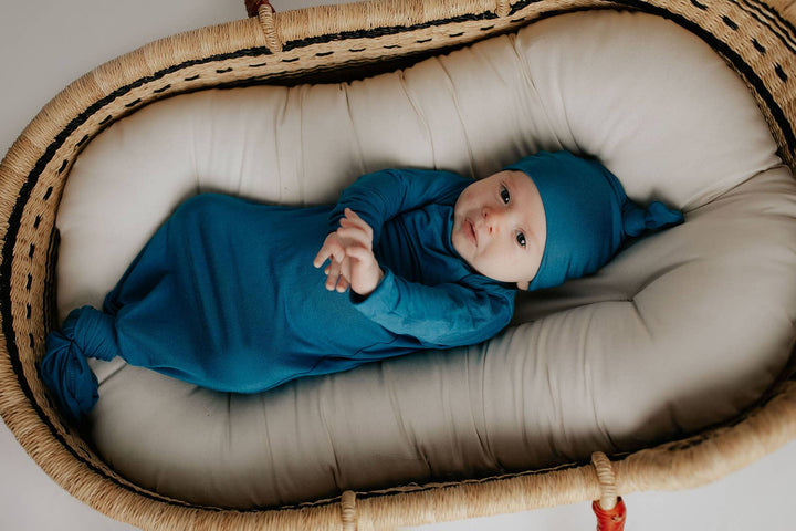 Bamboo - Peacock Blue Knotted Gown
