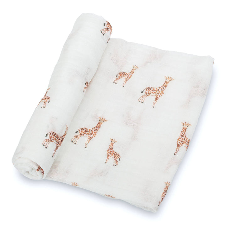 Giraffe Stand Tall Baby Muslin Cotton Swaddle Blanket