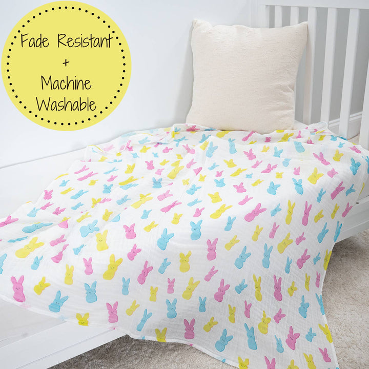 Easter Peeps Muslin Swaddle Baby Blanket