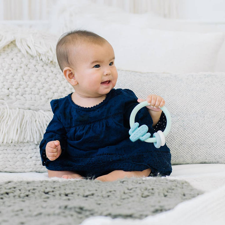 Itzy Ritzy - *NEW OPTION* Ritzy Rattle™ Silicone Teether Rattles: Highland Cow